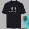 Designer Hoogwaardig trendy merk B-familie los en comfortabel puur katoenen T-shirt met korte mouwen voor koppels Koreaanse versie gepersonaliseerde lettertop 8LIT