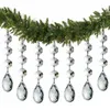 Fiori decorativi Camal 10 pezzi ghirlanda acrilico trasparente perline di cristallo pendenti lampadario appeso ornamenti per tende catena per la casa matrimonio