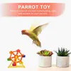 Other Bird Supplies Parrot Toy Table Decor Gnaw Training Props Foraging Windmill Pet Plastic Chew Plaything