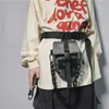 Hip Hop Tactical Chest Rig väska med kedjemän Techwear avtagbar midjeväska koreansk multifunkti en axel crossbody väskor b7p1#
