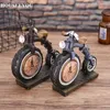 Relógios de mesa retro estilo europeu casa criativa motocicleta relógio decoração resina artesanato ornamentos para crianças presentes aniversário presentes