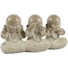 Dekoracyjne figurki 3PC Baby Buddhas Set Resin Słuchaj Speak See No Evil Figurs Ornament Decor Home Decor