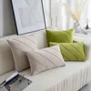 Pillow Summer Covers 18x18 Velvet For Couches And Sofas Striped Square Decorative Home Decor Silk Pillowcases