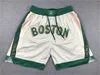 MENS'''BOSTON'''CELTICS'''' Authentic Shorts basketball rétro Mesh brodé de sport décontracté shorts d'équipe de gym