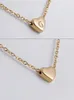 Stainless steel heart-shaped letter necklace for women (Letters U to Z)