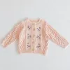 Vestes Enfant Bébé Filles Tricot Cardigan Fleur Broderie Automne Hiver Infantile Fille Pull Manteaux Drop Livraison Enfants Matern Dh6Ks