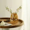 Vases Vase à fleurs en verre Porte-bouquet clair pour l'intérieur