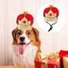 Abbigliamento per cani comodo cappello da pet dimensione regolabile Adorabile corona re per cani forniture di cosplay morbido