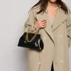 Borse a tracolla a catena nera bianca da donna di lusso 2024 Borsa a tracolla in pelle PU marrone con clip di design e borsa da sposa per feste