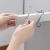 Kitchen Storage 1/2/3PCS S-type Door Hanger Hook Stainless Steel Free Punching Cabinet Without Trace Clothes Hat Wall Mounted Storge