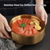 Bowls Chilled Bowl Keep Cold Serving Dishes Stainless Steel Salad Outdoor Ice For Beverages Party