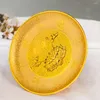 Bowls Altar Fruit Tray Sacrificial Offering Plate Plastic Cupcake Stand Golden Lotus Design