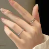 Anillos de boda Juego de anillos de pareja de diamantes de moissanita completos de 3 mm/1,5 mm, anillo de compromiso de plata de ley 925, anillo de eternidad de boda para mujeres y hombres 24329