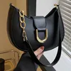 Shoulder Bags Women Crescent Bag PU Leather Dumpling Underarm Zipper Closure Simple Everyday Purse Daily For Ladies