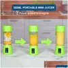 Juicers Portable Fresh Juicer Smoothie Blender Mixer Cup Portatil Licuadora Mini Mixeur Liquidificador Eletrico Espremedores Drop Deli Ot4Fi