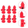 Garden Decorations 6 Pcs Models Fire Hydrant Micro Landscape Decoration Small Mini DIY Kids Toy Landscaping Statue Red Child