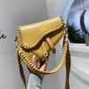 fi Ladies Saddle Bag Girls Niche Shoulder Crossbody Hundred Solid Colours Ladies Handbag Braided Tote PU Material y6iM#