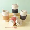 Mugs The Latest Coffee Cup Water With Cover Simple Handy Portable Wheat Straw