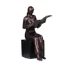 Dekorativa figurer Reader Sculpture Bookends Abstrakt karaktärhartser Hantverk Statue Desk Decoration Figurer Statyett Nordic Home Decor