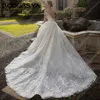 roddrsya Romantic V-Neck Appliques Mermaid Wedding Dr Elegant Lg Sleeve Tulle Bridal Gowns New Detachable Train Bride Gown Z2zQ#