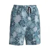 Herr shorts sommarbräda manlig duitsy blommig tryck körning vintage blommor strand korta byxor klassiska snabba torra stammar plus storlek