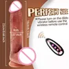 Nxy Dongs Dongs realistico vibratore del pene del pene telescopico riscaldamento in silicone femminile per g Spot stimolazione anale vibratori delle donne 240330