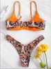 Femmes Sexy Bikini Set Push Up Female Sweins Snakeskin Print Swimwear Swim Sept Two Piece Brésilien Bathing Fult 240321