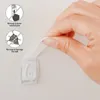 Hooks 6/20pcs Small Size Transparent Removable Hook Strong Seamless Christmas Cable Clamp Adhesive Kitchen Wall Bedroom Rack
