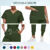 Scrub Set Uniform Women Joggers Hospital Accors Medicinsk kirurgisk klänning Phcy Healthcare Work Wear unisex Mens Scrub Soft Z9yj#