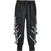 Herrenhose Emo Cool Black Jogger Cargohose für Männer Jogging Japanische Streetwear Hip Hop Hippie Techwear Gothic Alt Kleidung Drop D Dh2Xa