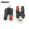 Anpwoo 500pcs Copper BNC fêmea a gêmea adaptadora coaxial de banana de 4 mm Jack