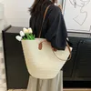 Sac à bandoulière de grande capacité pour femmes, panier tissé en paille d'été, sac à main Fi de luxe de styliste, sac de plage Bali Shopper fourre-tout U742 #