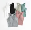 Align Lemons Yogavest met tanktops voor dames Fitness Mouwloos Cami Sportshirts Slank geribbeld Hardlopen Gymvest Ingebouwde bh-top Blouses #llc