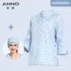 anno Hospital Staff Scrubs Three Quarters Sleeves Nursing Uniform for Female Dental Clinic Paramedic Suit Beautician Uniforms E71v#