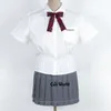 japanese Spicy Girl Sexy Collect Waist Short Sleeve Thin Summer Shirt JK High School Uniform Class Students Cloth Y1dT#