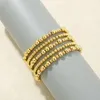 Strand Badu 5st Gold Plated For Women Stacking Fashion 14k Ball Pärlor Stretch Armband Set Boho Jewelry Gifts 2024