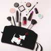 Viajes Scottish Terrier Love Bolsa de aseo portátil Scottie Dog Cosmético Maquillaje Organizador Mujeres Belleza Almacenamiento Dopp Kit Box k2JL #