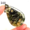 Pendant Necklaces Fashion Jewelry Natural Dendritic Moss Agate Stone Drop Necklace Timeless Gift For Girl Friend DIY Making BH413