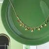 Ожерелья Enfashion Enfashion нержавеющая сталь колье золото цветовые красочные шарм -подвесные ожерелье