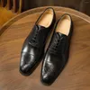 Dress Shoes Italian Mens Oxfords Business Luxury Genuine Leather Handmade Quality Fashion Designer Cowhide Wedding Social Man