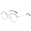 Solglasögonramar 1915 Anti Blue Ray Alloy Frame Optiska glasögon unisex full fälg oregelbundet recept glasögonanpassad myopia hyperopia