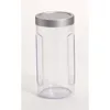 収納ボトルグリッパークリアガラスジャー3ピースステンレス鋼のふたが入った貨物貨物無料食品容器キッチン