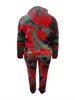 LW Plus Size Thick Two Pieces Set Camo Print Pocket Tracksuit Set Autumn Winter M Tracksuit LG Sleeve Hoodie Pants Set L0We#