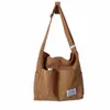 Bolsas de ombro de veludo 2023 Mulheres Fi Leisure College Style Shopper Multi-bolso Grande Capacidade Designer Bolsas Totes Bags v1lH #