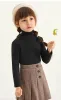 Baby Children Girls Turtleneck Basic Solid T-Shirt Tops Toddler Kids Girls Autumn Spring Lange Mouw T-shirt Tops Baby Clothing 1-6y