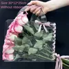 Sacs de rangement 2pcs Emballage sûr Sac cadeau transparent Portable Bouquet élégant et pratique Pet