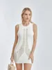 Casual Dresses Women S Summer Bodycon Dress Sleeveless Ripped Hole Solid Color Knit Mini Sweater