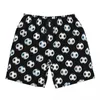 Shorts masculinos futebol bola placa verão branco e preto correndo praia masculino secagem rápida design casual troncos de natação de tamanho grande