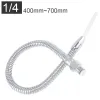 1pc 1/2 3/8 1/4 Inch 400-700mm Metal Hose Flexible Water Oil Cooling Tube with Round Head Nozzle for CNC Machine /Milling /Lathe