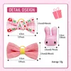 Dog Apparel 20PCS Handmade Pet Bows Pink Style Hair For Dogs Rubber Bands Cat Headware Boutique Accessories